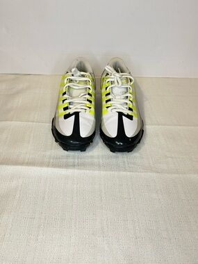Nike Vapor Cleats 5.5Y Edge Shark Football White Volt Black DQ5111-715 Flaws